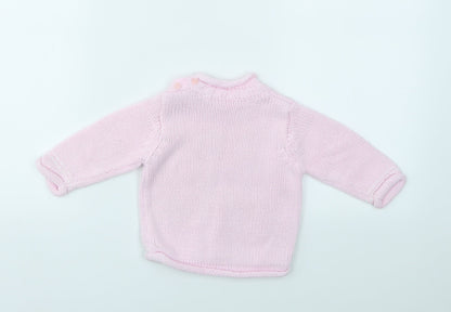 Matalan Girls Pink   Pullover Jumper Size 3-6 Months