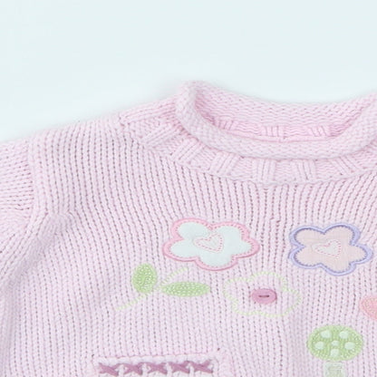 Matalan Girls Pink   Pullover Jumper Size 3-6 Months