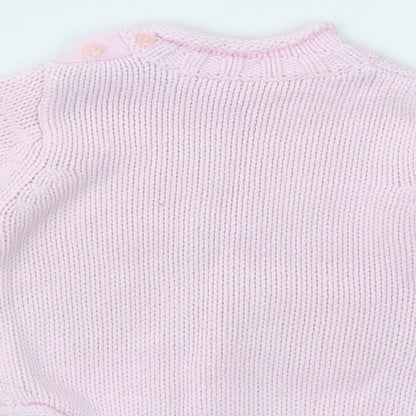 Matalan Girls Pink   Pullover Jumper Size 3-6 Months