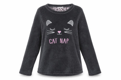 LOVE SLEEP  Womens Grey Animal Print  Top Pyjama Top Size 8