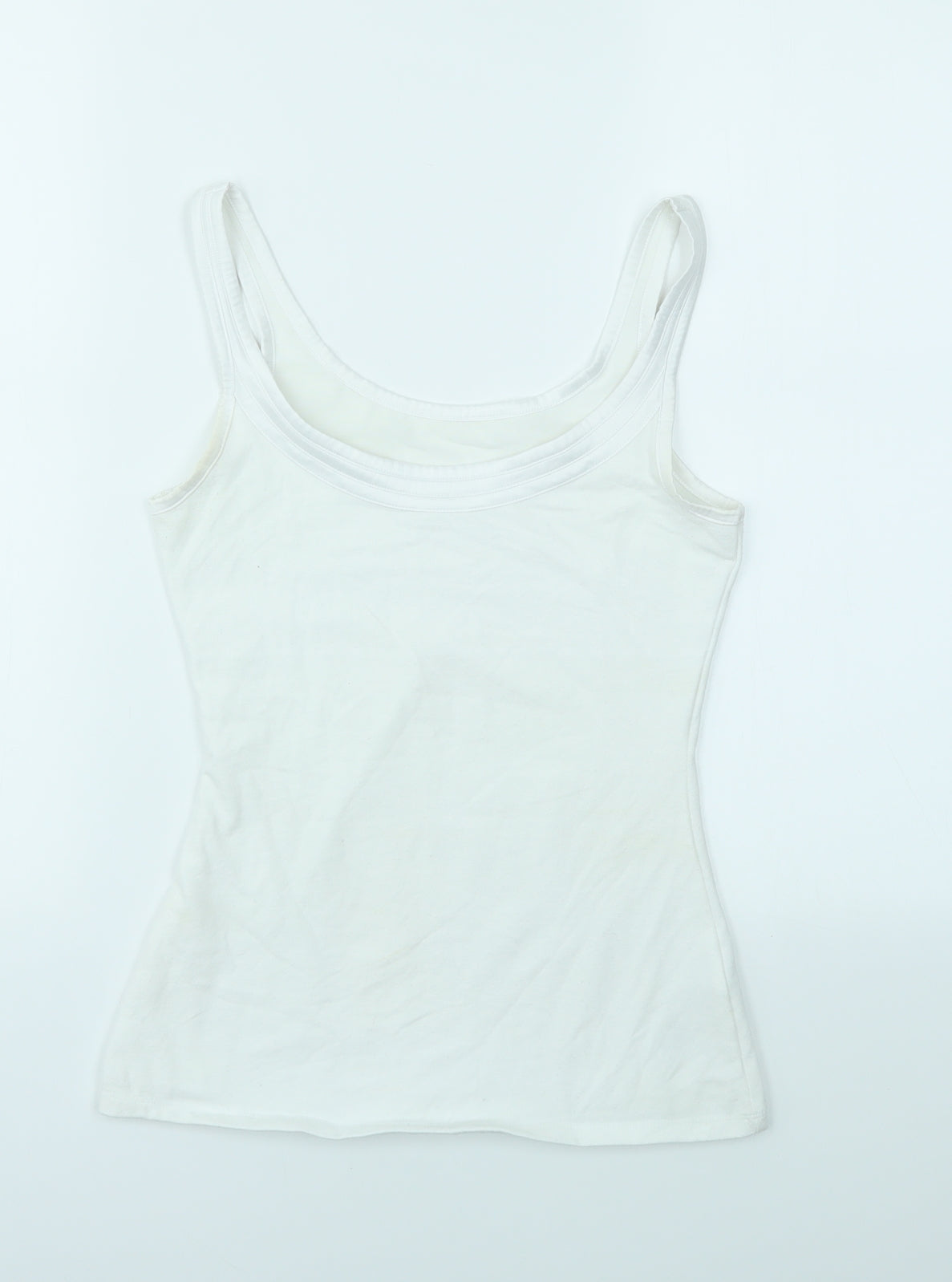 M&S Womens White   Basic T-Shirt Size 8