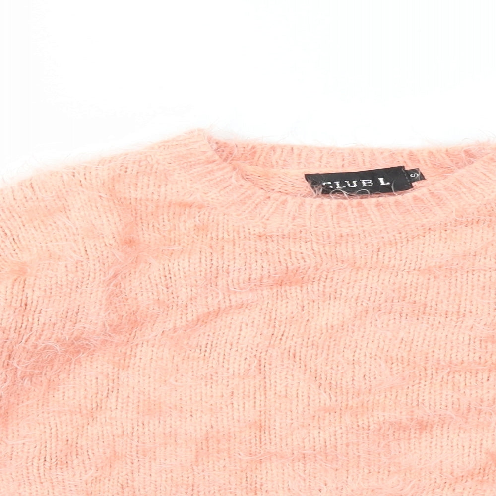 Club L Womens Pink   Pullover Jumper Size S