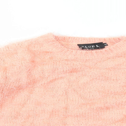 Club L Womens Pink   Pullover Jumper Size S