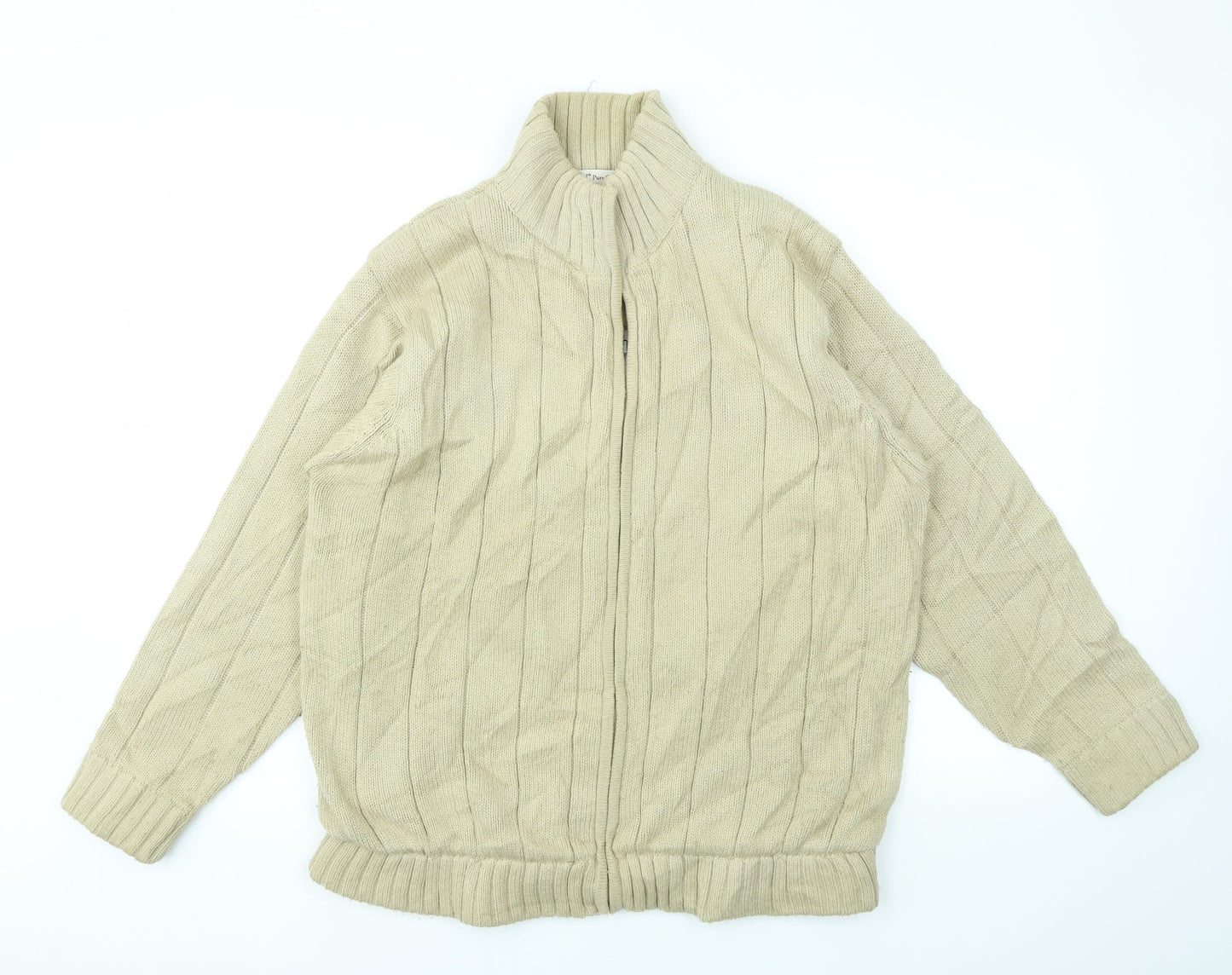 Mens UK Size M EWM Beige Full Zip Hoodie