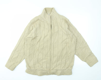 Mens UK Size M EWM Beige Full Zip Hoodie