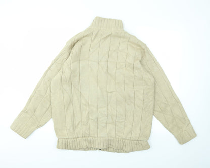 Mens UK Size M EWM Beige Full Zip Hoodie