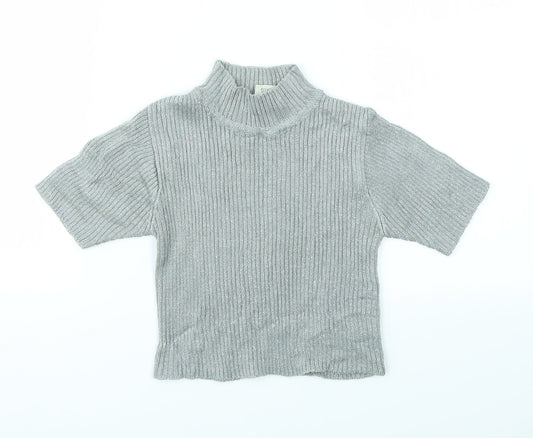 Girl Girls Grey   Basic T-Shirt Size 7-8 Years