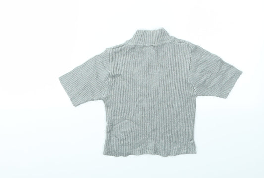 Girl Girls Grey   Basic T-Shirt Size 7-8 Years