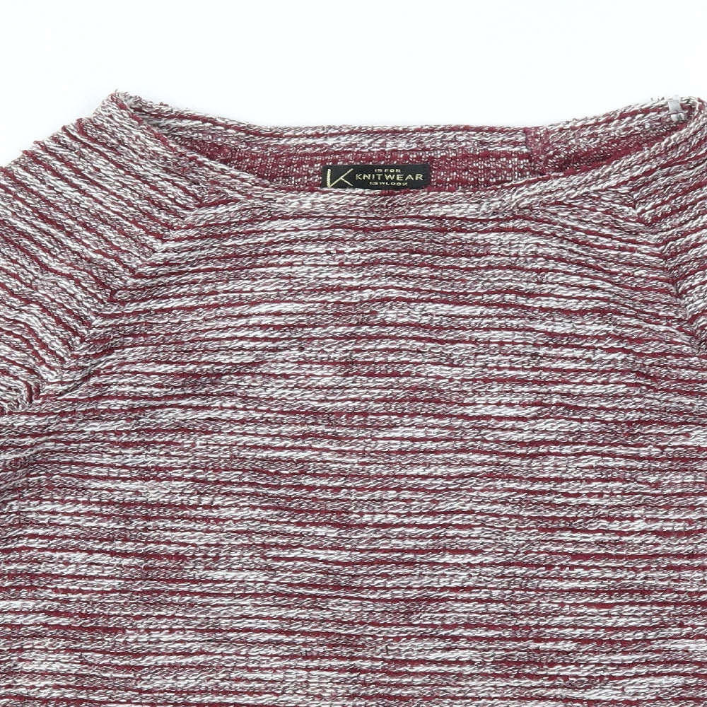 Womens UK Size 8 New Look Red Pullover Jumper