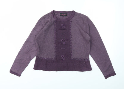 Jessica Graaf Womens Purple   Pullover Jumper Size S