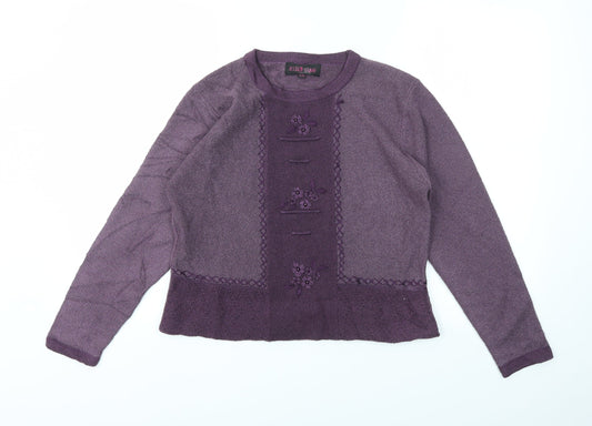 Jessica Graaf Womens Purple   Pullover Jumper Size S