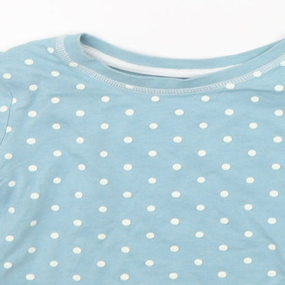 TU Girls Blue Polka Dot  Top Pyjama Top Size 4-5 Years