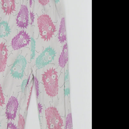 Very Girls White Geometric  Top Pyjama Pants Size 6 Years  - MONSTER
