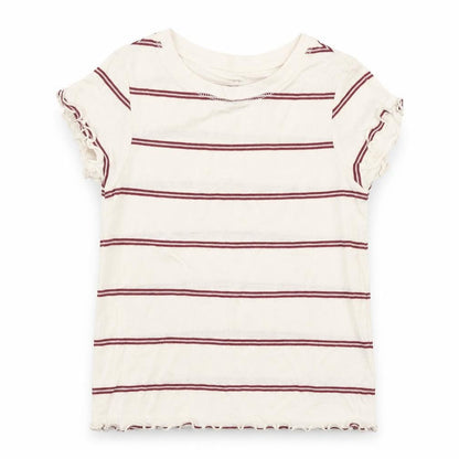 Next Girls Yellow Striped  Basic Polo Size 6 Years