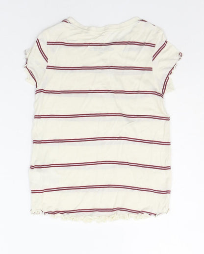 NEXT Girls Yellow Striped  Basic Polo Size 6 Years