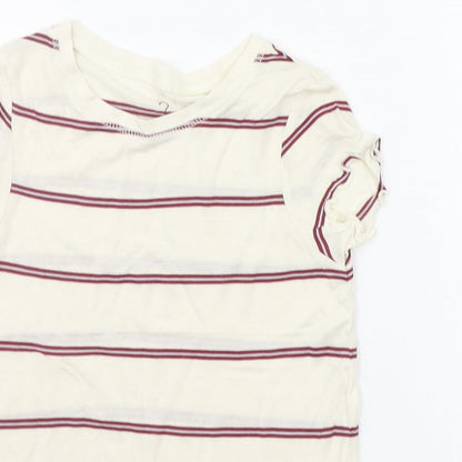 NEXT Girls Yellow Striped  Basic Polo Size 6 Years