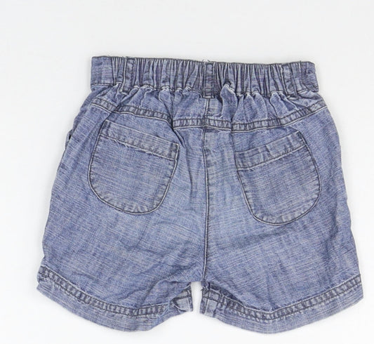 NEXT Girls Blue   Cropped Trousers Size 12-18 Months  - SHORTS