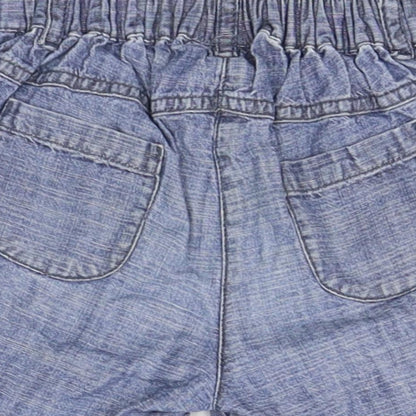 NEXT Girls Blue   Cropped Trousers Size 12-18 Months  - SHORTS
