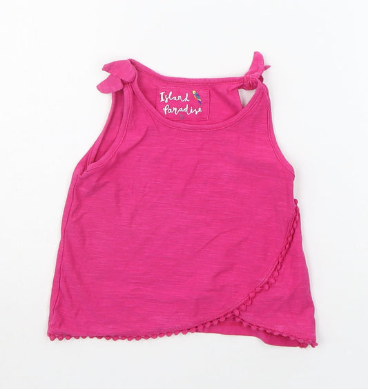 TU Baby Pink   Basic Tank Size 12-18 Months