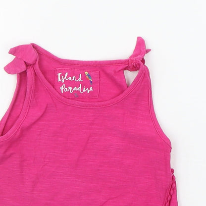 TU Baby Pink   Basic Tank Size 12-18 Months