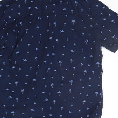 THREADABLE Girls Blue Geometric  Basic Button-Up Size 11-12 Years