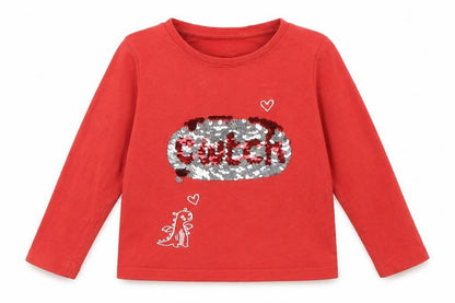 George Baby Red   Basic T-Shirt Size 12-18 Months  - SEQUIN