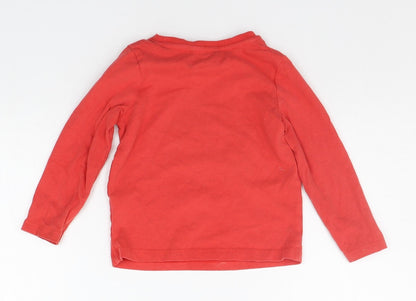 George Baby Red   Basic T-Shirt Size 12-18 Months  - SEQUIN