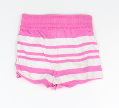 NEXT Girls Pink Striped  Cropped Trousers Size 12-18 Months