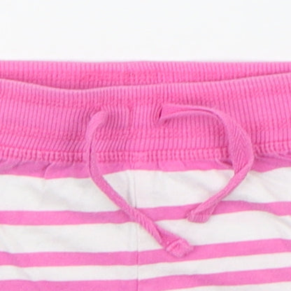 NEXT Girls Pink Striped  Cropped Trousers Size 12-18 Months