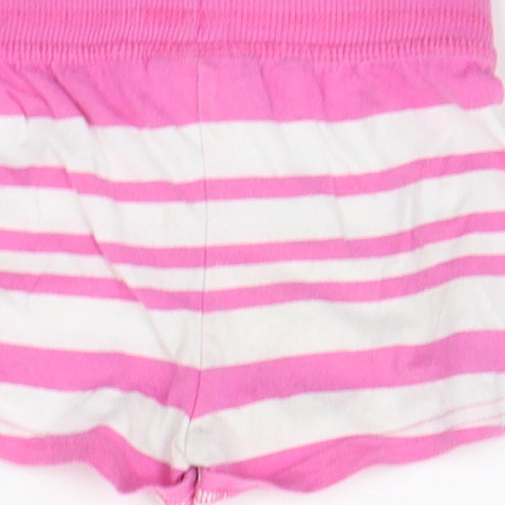 NEXT Girls Pink Striped  Cropped Trousers Size 12-18 Months
