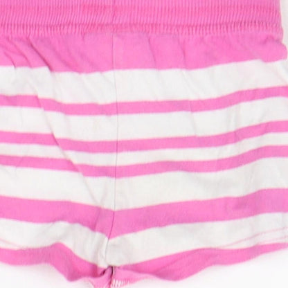 NEXT Girls Pink Striped  Cropped Trousers Size 12-18 Months