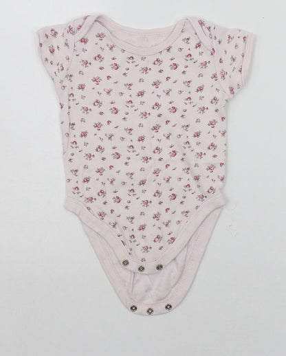 Mini Club Baby Pink Floral  Babygrow One-Piece Size 9-12 Months
