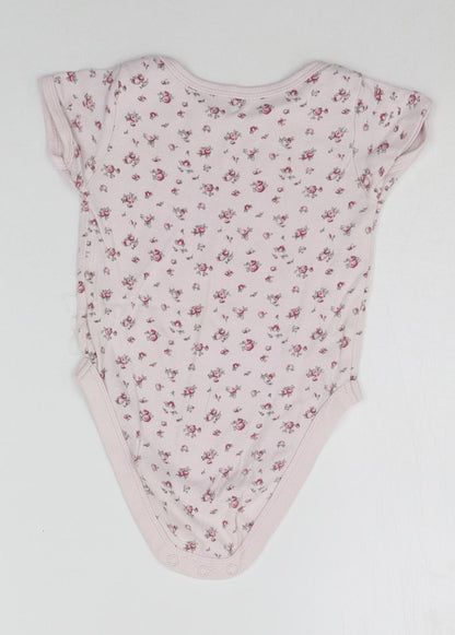 Mini Club Baby Pink Floral  Babygrow One-Piece Size 9-12 Months