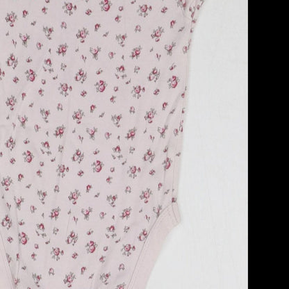Mini Club Baby Pink Floral  Babygrow One-Piece Size 9-12 Months