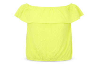 Womens UK Size 12 Nutmeg Yellow Basic Blouse