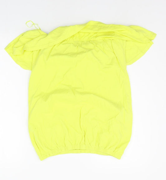 Nutmeg Womens Yellow   Basic Blouse Size 12