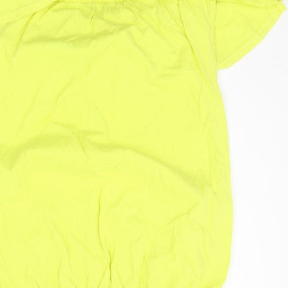 Nutmeg Womens Yellow   Basic Blouse Size 12