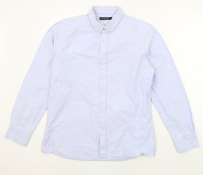 Mens UK Size M French Connection Blue  Button-Up Long Sleeve Casual Shirt