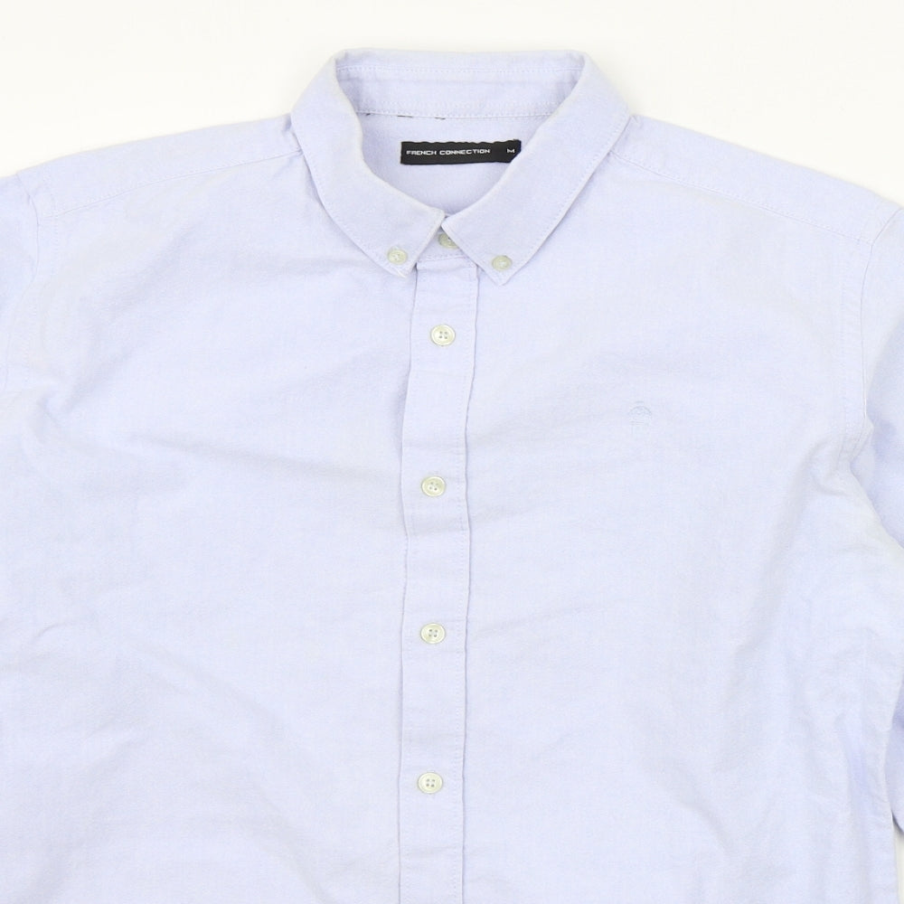 Mens UK Size M French Connection Blue  Button-Up Long Sleeve Casual Shirt