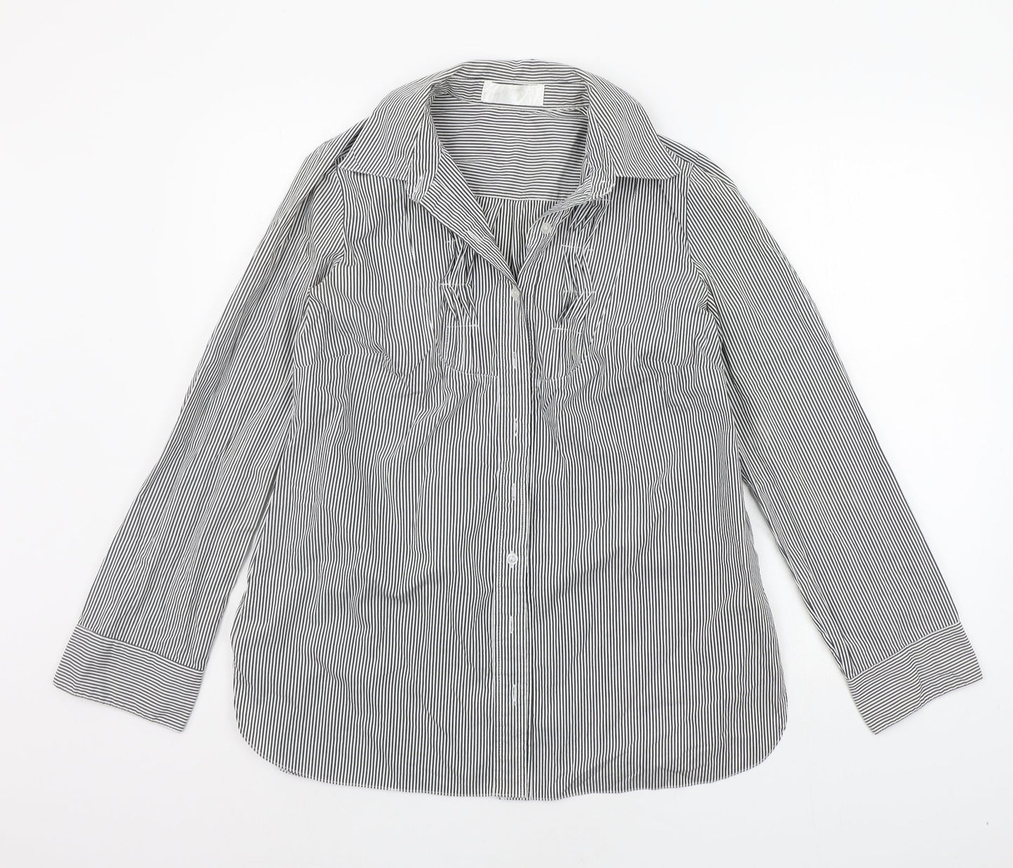 Mens UK Size 13 Internacionale White  Button-Up Long Sleeve Casual Shirt