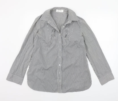 Mens UK Size 13 Internacionale White  Button-Up Long Sleeve Casual Shirt