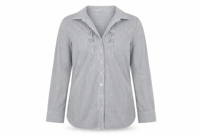 Mens UK Size 13 Internacionale White  Button-Up Long Sleeve Casual Shirt