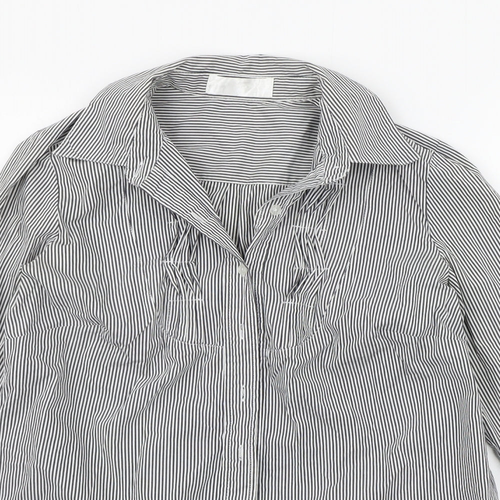 Mens UK Size 13 Internacionale White  Button-Up Long Sleeve Casual Shirt