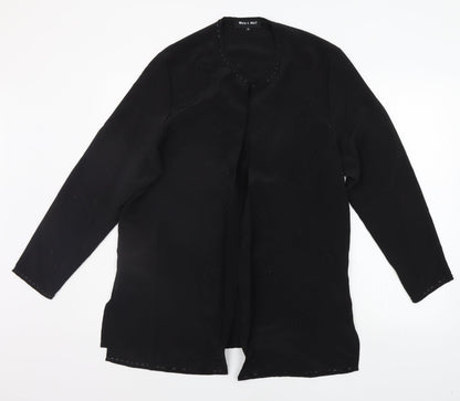 Wrap & Weft Womens Black   Cardigan Jumper Size 14  - BEAD DETAIL