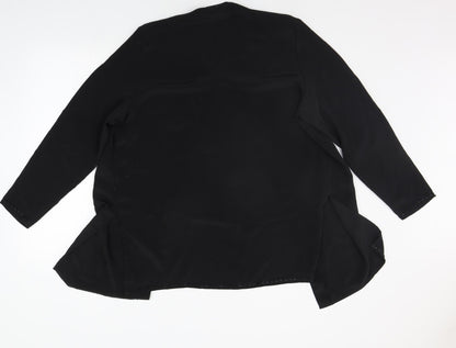 Wrap & Weft Womens Black   Cardigan Jumper Size 14  - BEAD DETAIL