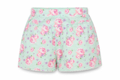 George Girls Green Floral  Top Sleep Shorts Size 2 Years