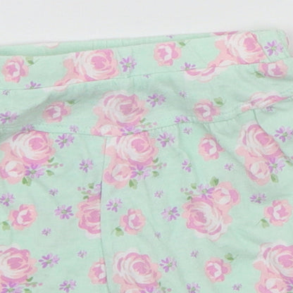 George Girls Green Floral  Top Sleep Shorts Size 2 Years