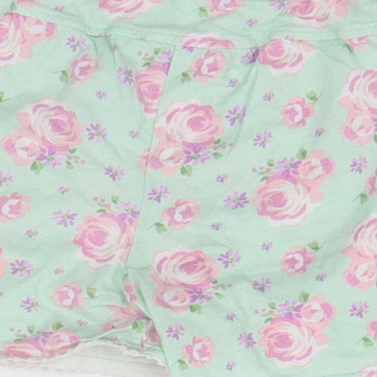 George Girls Green Floral  Top Sleep Shorts Size 2 Years