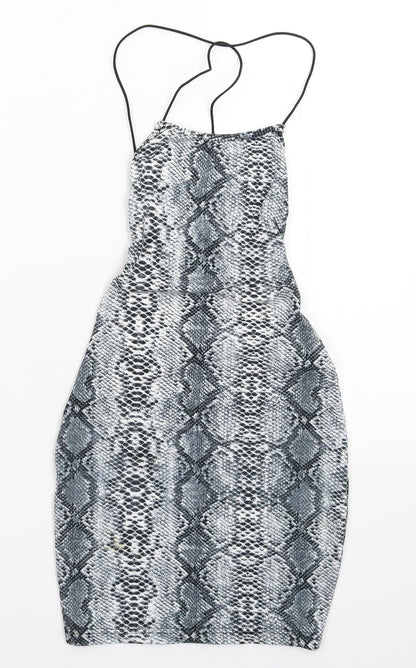 Preworn Womens Grey Animal Print  Mini  Size S