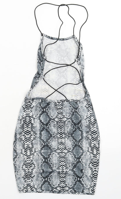 Preworn Womens Grey Animal Print  Mini  Size S